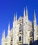 looking Duomo di Milano meaning Milan Cathedral in Italy, with b