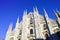 looking Duomo di Milano meaning Milan Cathedral in Italy, with b