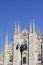 looking Duomo di Milano meaning Milan Cathedral in Italy, with b