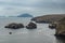 Looking east from Scorpion Anchorage pier, Santa Cruz Island, CA, USA