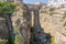 Looking through the Guadalevin gorge at the Puento Nuevo