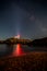 Looking at the Night Sky Lighthouse in Maine