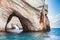 Looking out of Blue cave, Zakynthos