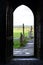 Looking Out the Doorway at the Rock of Cashel