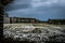 Looking out at storm brewing over the abandoned Fort Pickens site