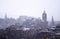 Looking Over Edinburgh City During Snow Fall