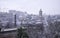 Looking Over Edinburgh City During Snow Fall