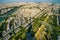 Looking over paris from up high with views over the river Seine.