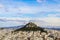 Looking over the rooftops to Lycabettus Hill - the highest spot in Athens Greece with church of St George and a resturant where to