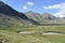 Looking over Samson`s Stones to Scafell Pike, Lake District