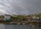 Looking over the small Harbour and Slipway and on to St Abb`s Village