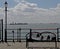 Looking over Thames estuary from Southend Pier