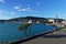 Looking over Wellington Harbour to Oriental Bay in Wellington, New Zealand