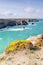 Looking from porthtowan towards portreath in cornwall England UK