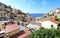 Looking into Riomaggiore, small Italian riviera town