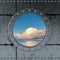 Looking through a ship Porthole.