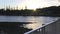 Looking South across Tallebudgera Creek as the sun is setting.