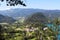 Looking from Straza towards the south end of Lake Bled, Slovenia