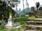 Looking to Stupa in Ngadi village, Nepal - Annapurna trekking