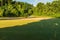 Looking in towards Homeplate of this baseball field from centerfield viewpoint