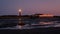 Looking towards the Schiermonnikoog lighthouse from the beach after sundown