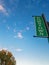 Looking up at Downtown sign