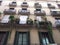 Looking up at fancy apartment windows