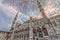 Looking up at the front of the Blue Mosque, Istanbul