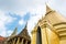 Looking up at gold pagoda Temple of the Emerald Buddha,Grand pal