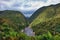 Looking up at the gorge on the King River Tasmania