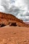 Looking up to the cliffs from the coarse ground, Vermillion cliff range, Page, AZ, USA