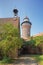 Looking at a watchtower in the Nuremberg Castle