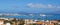 Looking West To Playa Blanca Lanzarote from Corralejo Fuerteventura Canary Islands Spain