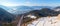 lookout place Riederstein, with view to bavarian alps and Tegernsee, in winter