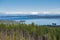 Lookout view of Ladysmith shoreline from top of a mountain, Vancouver Island, BC, Canada