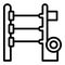 Loom machine icon, outline style