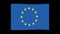 Loop animation of the flag of the European Union waving