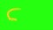 Loop animation lightning electric on green screen background
