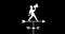 Loop animation of Weather vane man icon floating