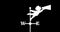 Loop animation of Weather vane man screaming megaphone icon floating