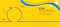 Loop arrow line icon. Refresh Arrowhead. Minimal line yellow banner. Vector