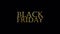 Loop Black Friday golden shine light motion text