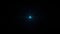 Loop center blue glow star optical flare light