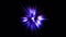 Loop center blue purple flares light streaks shine