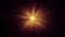 Loop center rotating optical lens flares gold rays animation