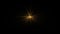 Loop center shine star optical flare rays animation