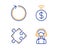 Loop, Contactless payment and Strategy icons set. Support sign. Refresh, Financial payment, Puzzle. Vector