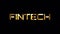 Loop FINTECH gold text shine loop light motion