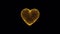 Loop Gold flicker star heart on black background