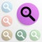 loop magnifier badge color set. Simple glyph, flat vector of web icons for ui and ux, website or mobile application
